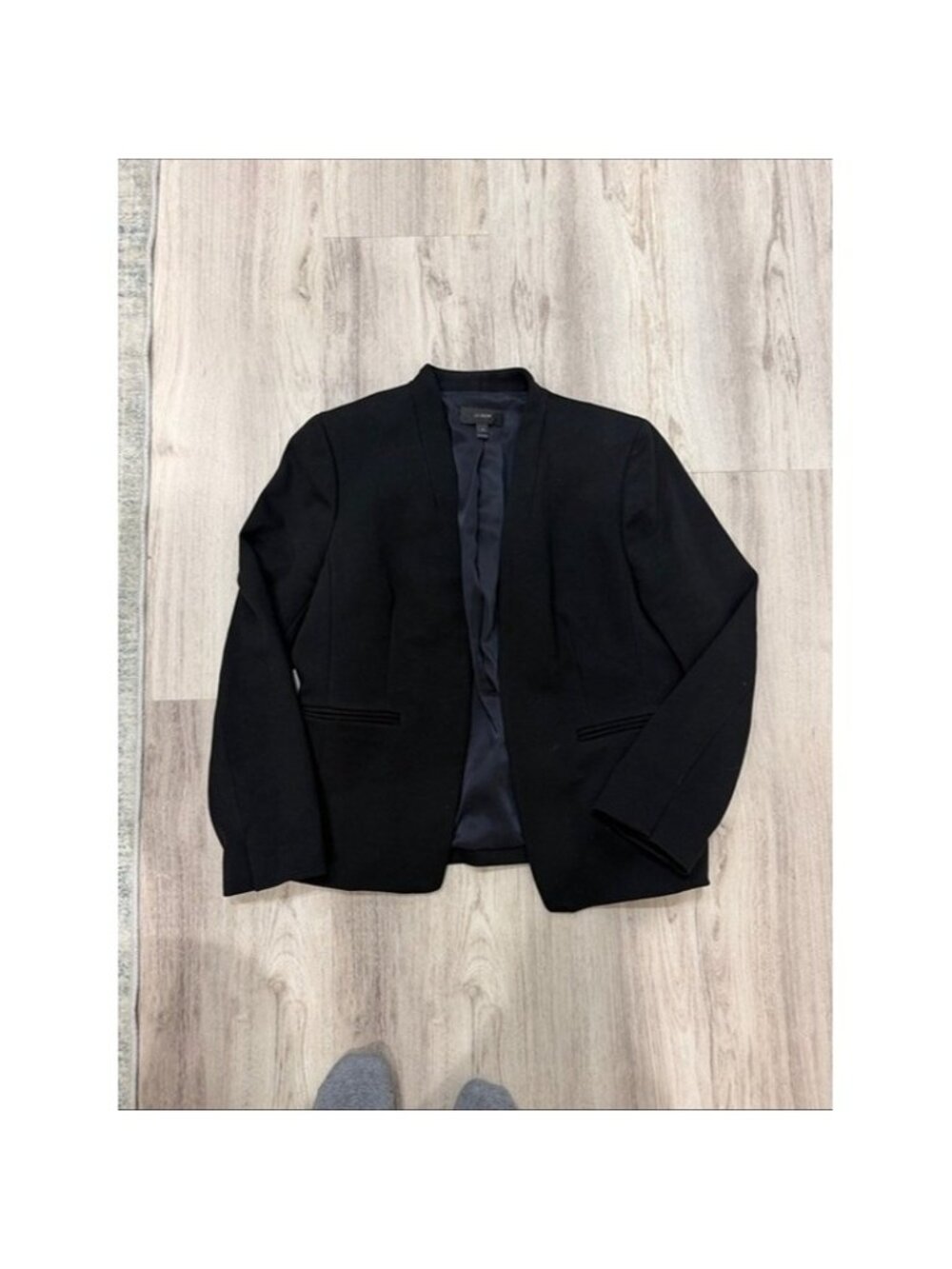 J. Crew Black Open-Front Blazer Jacket size 14 women